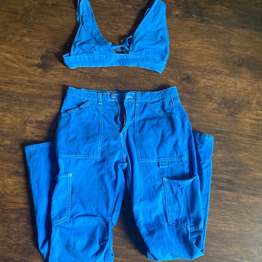 Rebelflow  Blue Pants With Top Set Size S/M